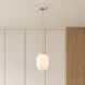 Noor 1 Light 8.5 inch Brushed Gold Pendant Ceiling Light
